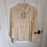Band of the Free Womens Denise Cream Long‎ Sleeve Button Down Shirt Size Medium Photo 1