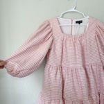 Sister Jane Pink Rosy Knees Tweed Confetti Square Neck Puff Sleeve Dress Size S Photo 5