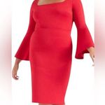 Eloquii  Flare Sleeve Scuba Dress Crewneck Women’s Size 14 New Photo 0