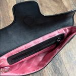 Necessary Objects  Black Leather Folder Clutch Bag Magnetic Closure Black Silver Photo 9