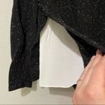 Loft  Black Speckled Crew Neck Sweater Layered White Shirt XS Wool Blend Preppy Photo 8