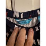 Tori Richard Honolulu Strapless Jumpsuit Ikat Print Navy Blue M Photo 3