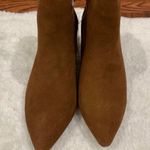 Kensie Lyden Brown Pointy Toe Suede Ankle Bootie Chunky Heels NWT Photo 8