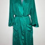 Victoria's Secret  Gold Label Emerald Green Long Sleeve Robe size Small vintage Photo 0