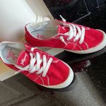 Jellypop Red Sneakers Slip On Lace Up Canvas  Womens 8 Photo 5