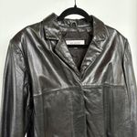 American Vintage Vintage 90s Wilsons Leather Black Longline Trench Coat Matrix City Womens XL Photo 1