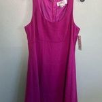 Nicole Miller VTG NWT Magenta Pink Sleeveless Crepe A-line Dress Sz 12 Photo 0