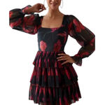 Anthropologie  Hutch Hale Tiered Holiday Mini Dress Photo 0