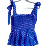Lilly Pulitzer RIVERA SMOCKED TIE STRAP BLUE PINK TOP XL Photo 5