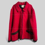 Michael Simon New York ladies quilted red coat size XL cricket detail pockets Photo 1