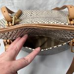 Brahmin Snake Embossed Cream Gray Asher Leather Tote Bag With Tassel Charm Photo 6