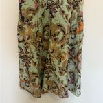 Sundance Arcana Ikat Pixilated Paisley 100% Silk Midi Dress Sz 4 Green Tan Pink Photo 5