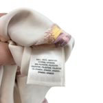 Anthropologie  Skye Pencil Skirt‎ Floral Print Faux Suede Ruffle Purple Size US 2 Photo 11