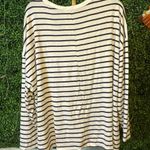 Old Navy White and Navy V-Neck shirt w/ long sleeves Photo 1