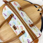 Dooney & Bourke  Snowcone Barrel Shoulder Bag Purse White Pastel Leather Photo 7