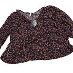 Ava & Viv Women's Plus Size Floral Print Long Sleeve Knit Top - 2X - NWT Photo 0