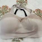 Nike Cream Seamless Sports Bra with Halter Neckline Photo 0