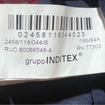 ZARA  Metallic Baroque Sheer Overlay Balloon Sleeve‎ Maxi Dress Blue Size Small Photo 14