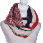 Steve Madden Red and Black Knit Infinity Scarf NWT One Size Photo 0