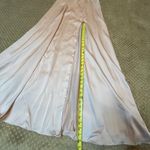 Azazie  Clove English Rose Light Pink A-Line Pleated Stretch Satin Dress SZ 8 Photo 11