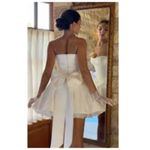 House Of CB Noele Bow Strapless Satin Mini Gown Size XS Photo 3