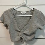 Lovers + Friends  Mia Ruched Tee Grey Photo 1