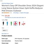 NWT medium sexy off shoulder dress Photo 4