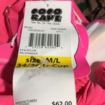 Coco Rave  Demi Tankini Swim Top Side Ruching Underwire Pink M/L 34/36 D NWT Photo 2