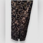 L'Agence  Women's Black Gold Jyothi Velvet Split Ankle Pants Size 25 NWOT Photo 4