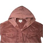 American Eagle AEO Women’s Mauve/pink Casual Copped Corduroy Jacket With A Hood Size SM Photo 3