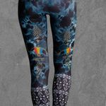 Onzie  Lucky Eye 276 Blue Tie Dye Graphic High Rise Leggings Size XS Photo 2