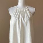 THREAD & SUPPLY | White Linen Blend Split Back Top Sz S Photo 0