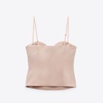 ZARA Bloggers Favorit Beige-Pink Sweetheart Neckline Formal Bustier Corset Sz M Photo 6