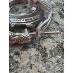 Judith Ripka 925 Sterling Silver Cable Rope Hoop Earrings Signed Photo 4