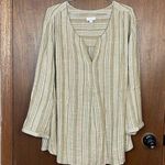 J. Jill Woman’s Plus Size Lightweight Viscose Rayon Blouse Size 3XL Tan Photo 0