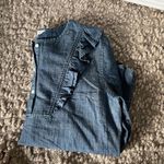 1901 ** Chambray‎ Denim 1/4 Button Down Top NWOT. Size Small Photo 4