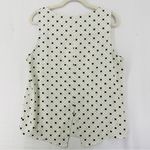 Renee C  Sleeveless Blouse Polka Dot Womans Size L White Photo 6