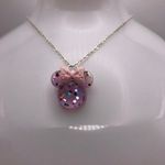 Glitter Pink Minnie Mouse Necklace Photo 2