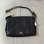 Reiss  NWT Black Leather Crandon Magnetic Close Chain Strap Crossbody Bag Photo 1
