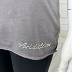 Bebe  Addiction Vintage Tiger Face Cage Back Tee Shirt Grey Small Rhinestone Photo 6