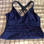 Catherine Malandrino ‎ Blue One Piece Swimsuit with Criss-Cross Straps Photo 7