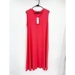 Eileen Fisher V-Neck Sleeveless Jersey Midi Dress in Watermelon Size Large NWT Photo 1