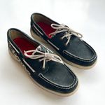 Sperry  Bluefish Navy‎ Blue Animal Print Leather Top-Sider Boat Shoes Wome… Photo 0