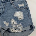 Blank Paige Cuffed Heavy Distressed Denim Short Size S Photo 6