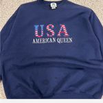 Navy USA American Queen Sweatshirt large Blue Photo 1
