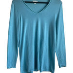 J Jill Women Sweater‎ S Turquoise Lightweight Merino Wool Workwear Quiet Luxury Blue Photo 0