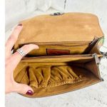 Patricia Nash  Floral Print Leather Satchel Purse Crossbody Bag Winter Bloom Blue Photo 12