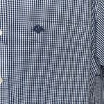 Susan Bristol Vintage gingham check camp shirt with embroidered flowers on pocket 90s blouse Photo 1