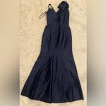 Alfred Sung NEW Bow Detail Sleeveless Satin Twill
Trumpet navy blue Gown Sz 6 Photo 5