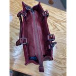 Chico's Chico’s Women's Maroon Faux Fur Top Handle Zipper Classic Shoulder Bag B88 Photo 1